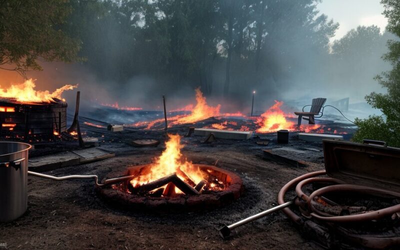 Burning brush in a safe manner