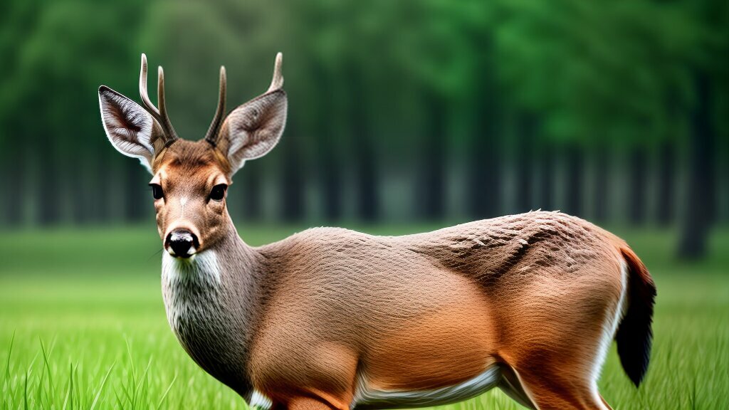 deer eating grass