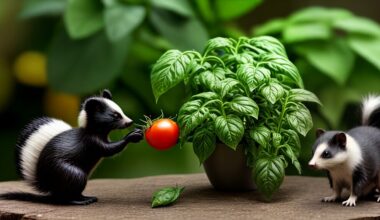do skunks eat tomatoes