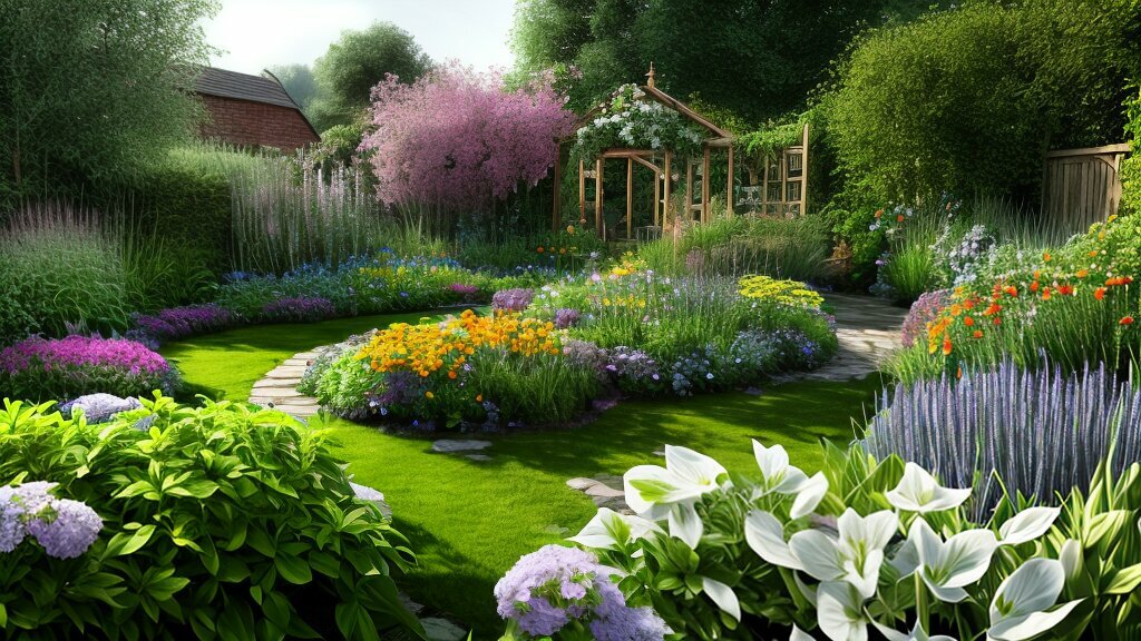 herbs in a garden bed