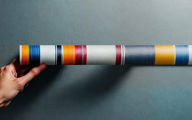 masking tape on painted surface