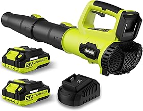 Leaf blower for garden clean-up tools.
