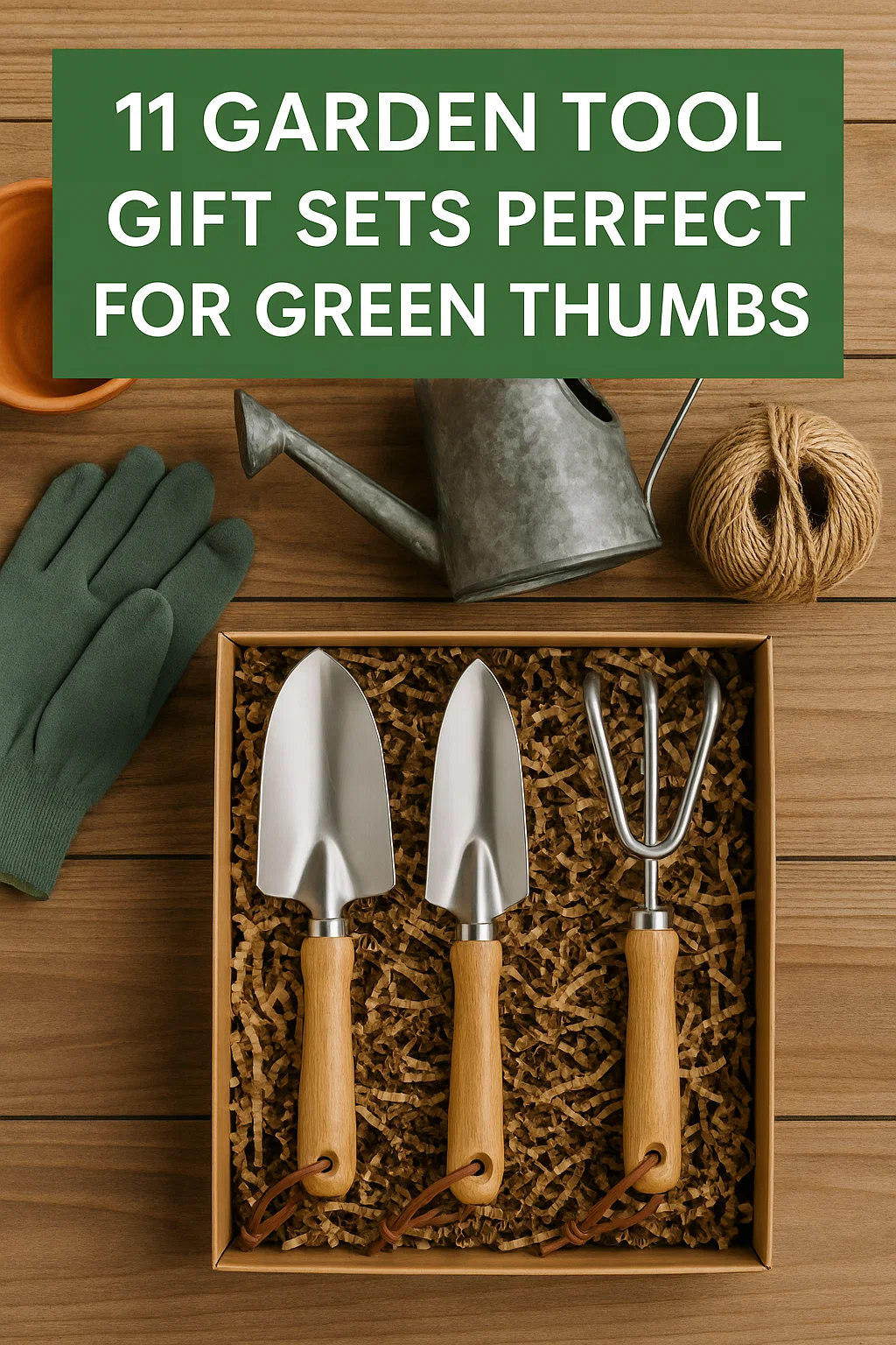garden tool gift set; an image showing garden tools with the title caption