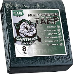 Cartman garden tarp for garden clean-up tools, ideal for debris and yard waste.